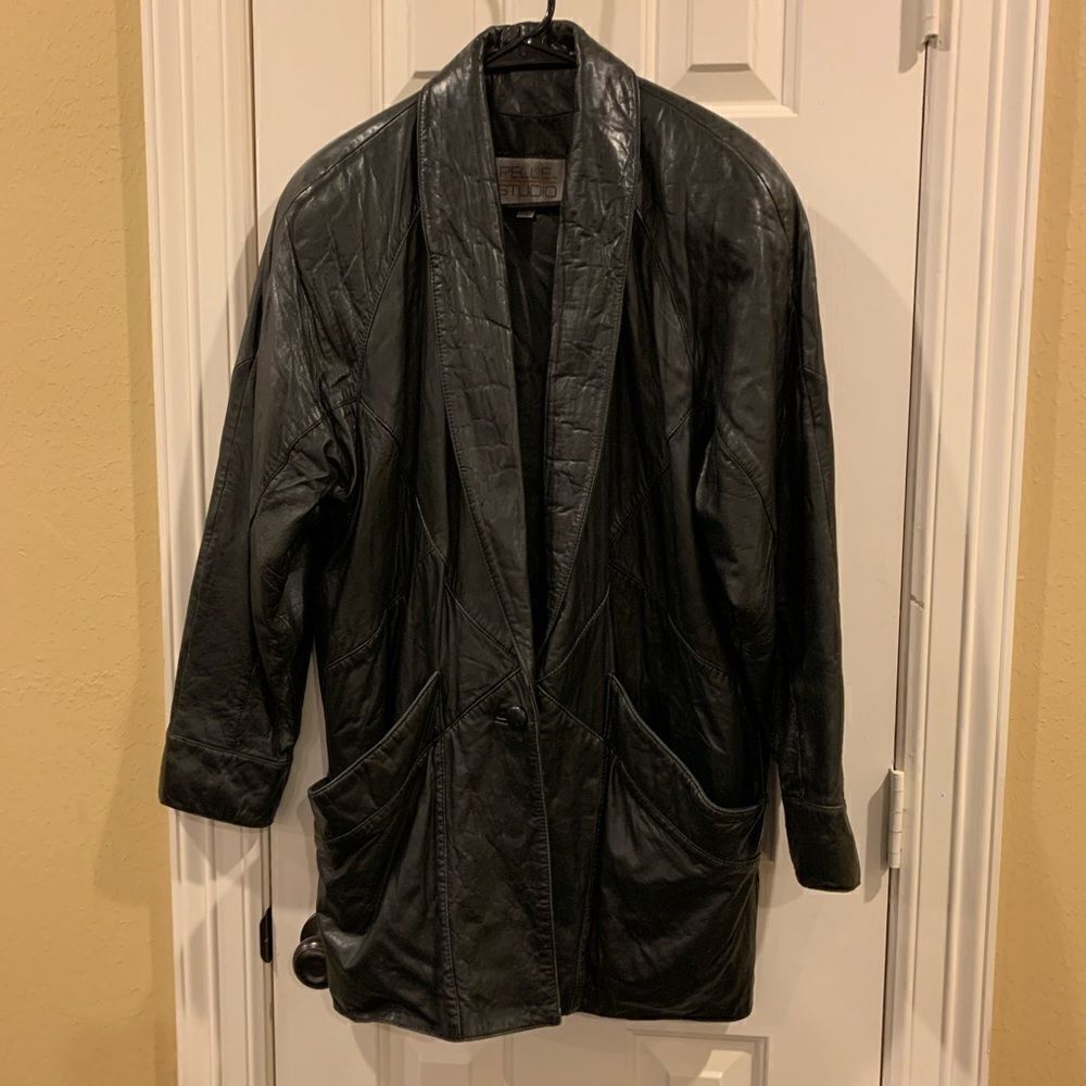 Vintage Pelle Studio Soft Leather Trench Coat by Wilson Leather